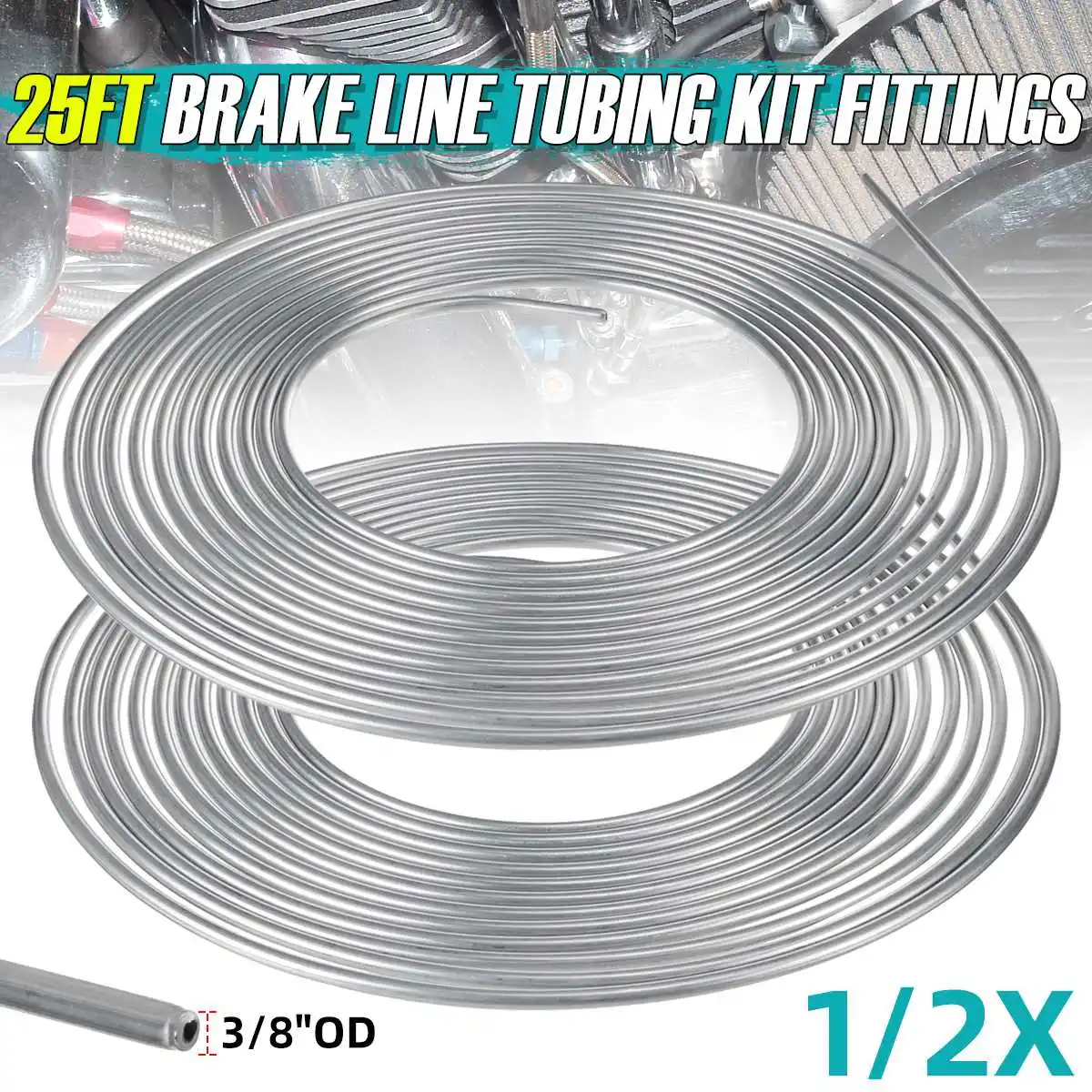 25Ft 7.62m Steel Zinc Roll Tube Coil of 3/8" OD Wire Pipe Hose Line For Car Motorcycle Air Conditioning Refrigeration Plumbing
25Ft 7.62m Steel Zinc Roll Tube Coil of 3/8" OD Wire Pipe Hose Line For Car Motorcycle Air Conditioning Refrigeration Plumbing