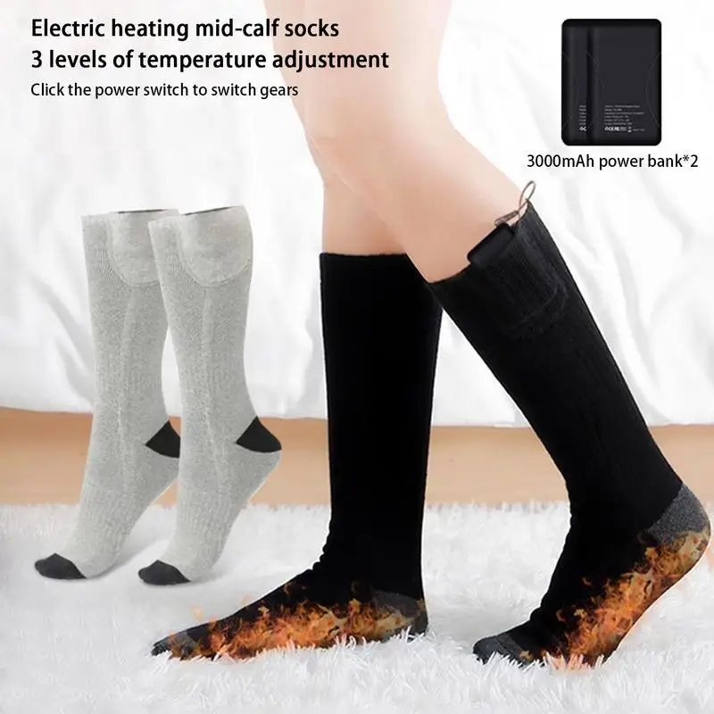 1 Pair Winter Heated Socks 3000mAh 3-level Temperature Control Thermal socks Electric Heating Ski Socks Heated Foot Warmer
1 Pair Winter Heated Socks 3000mAh 3-level Temperature Control Thermal socks Electric Heating Ski Socks Heated Foot Warmer