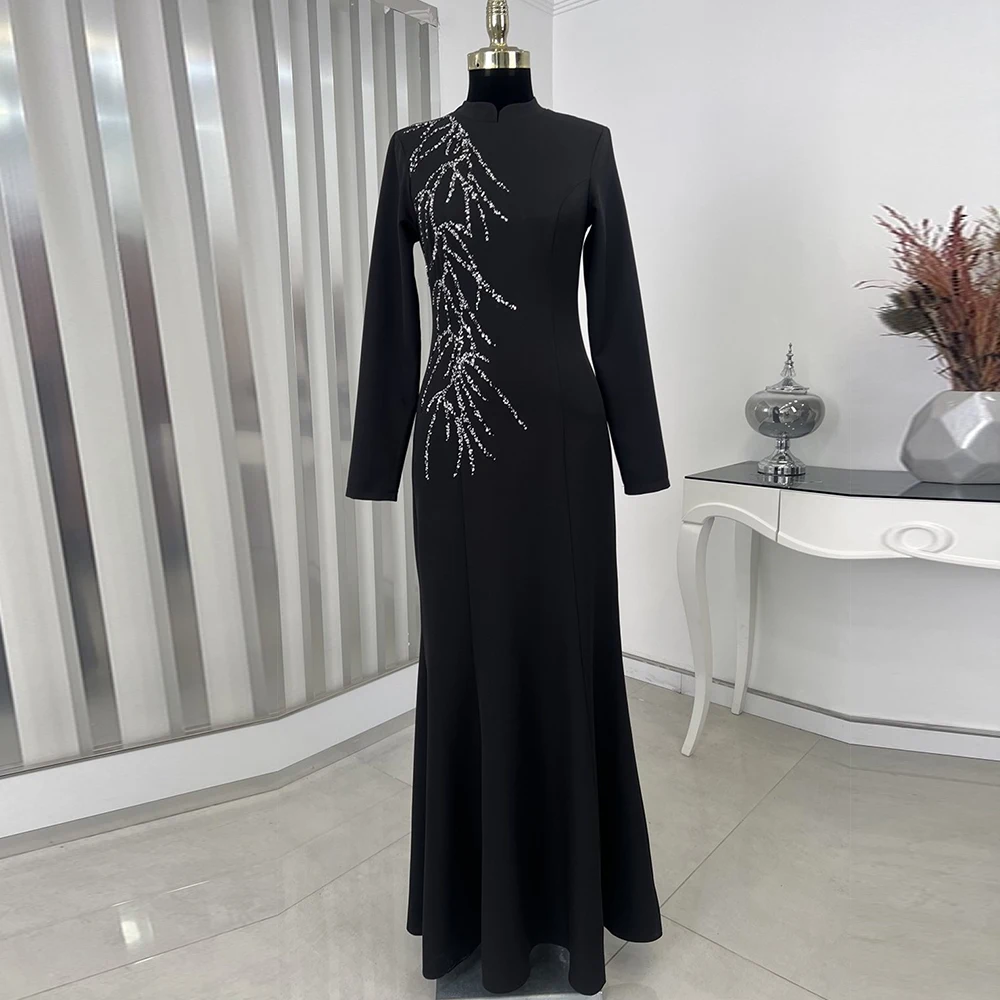 Blue Chic Mermaid High Neck Evening Dress Elegant Sequins Long Sleeves Zipper Up Satin Robes De Soirée Open Back Floor Length
Blue Chic Mermaid High Neck Evening Dress Elegant Sequins Long Sleeves Zipper Up Satin Robes De Soirée Open Back Floor Length