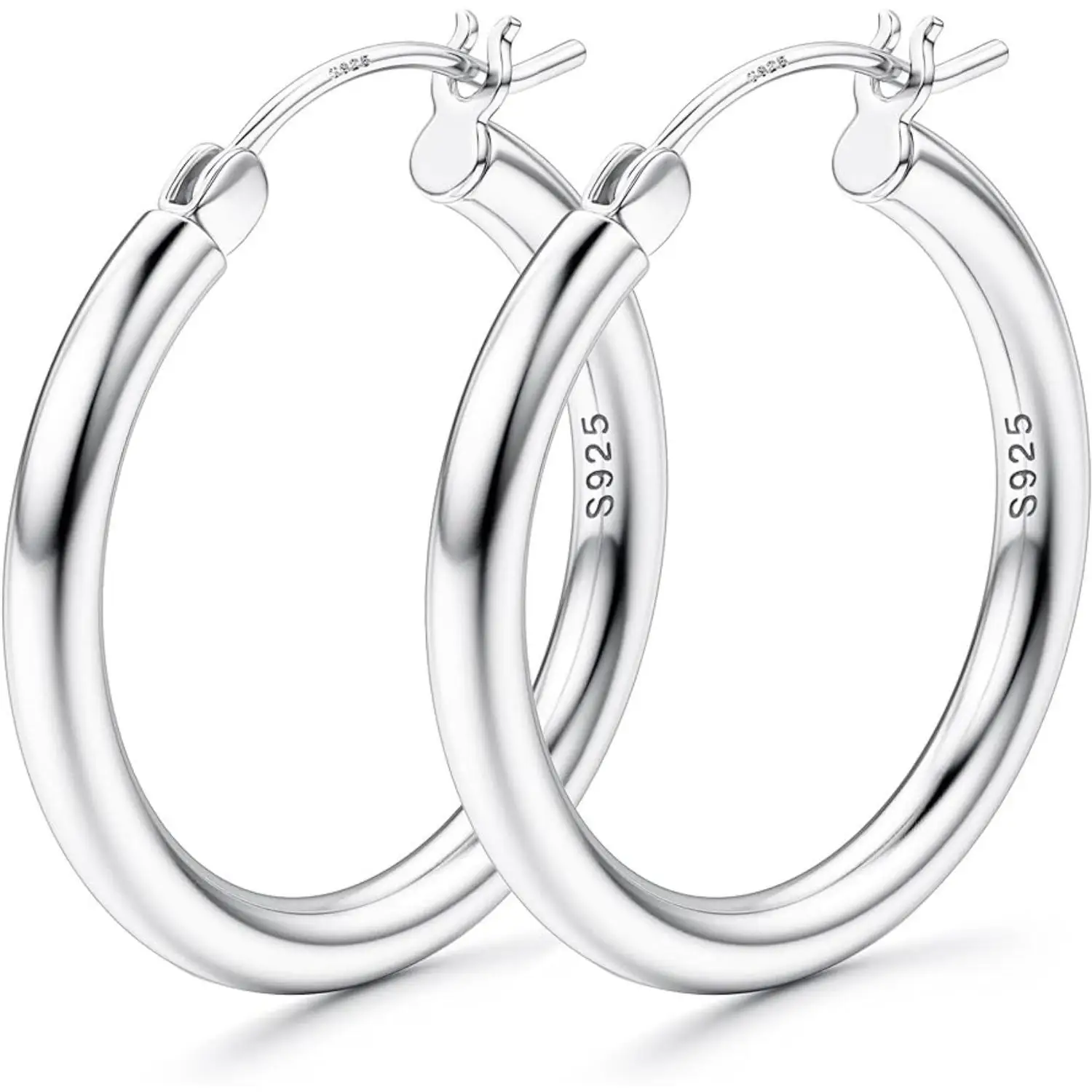 

Fansilver Sterling Silver Hoop Earrings 14K Gold Plated Hoop Earrings Hypoallergenic Lightweight Earrings for Women Girls