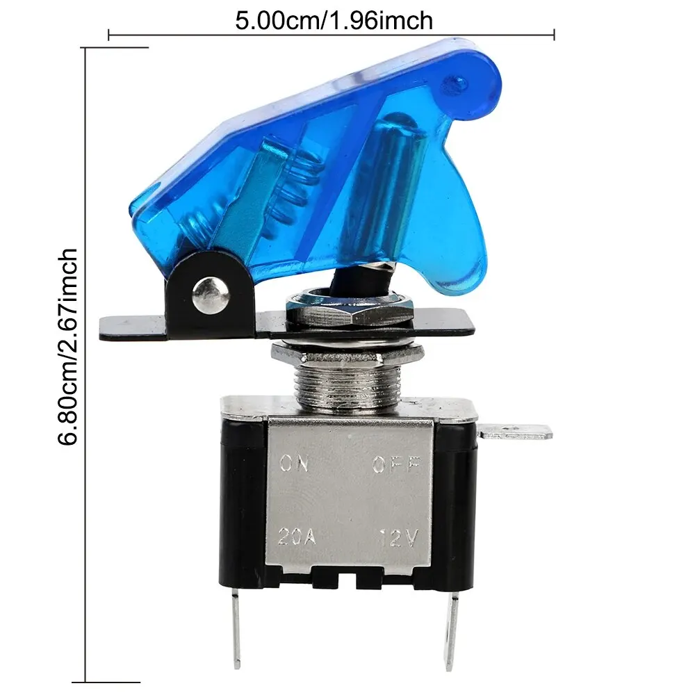 1PCS 12V 20A Toggle Switch LED Switch Car Auto Cover LED Light With Protective Cover SPST Toggle Rocker Switch Control On/Off 5 1PCS 12V 20A Toggle Switch LED Switch Car Auto Cover LED Light With Protective Cover SPST Toggle Rocker Switch Control On/Off 5