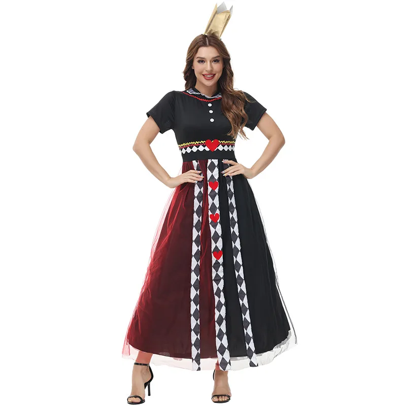 Umorden Halloween Red Queen of Hearts Costume for Adult Women Fairy Tale Theme Party Fancy Dress Cosplay Red Black Patchwork
Umorden Halloween Red Queen of Hearts Costume for Adult Women Fairy Tale Theme Party Fancy Dress Cosplay Red Black Patchwork
