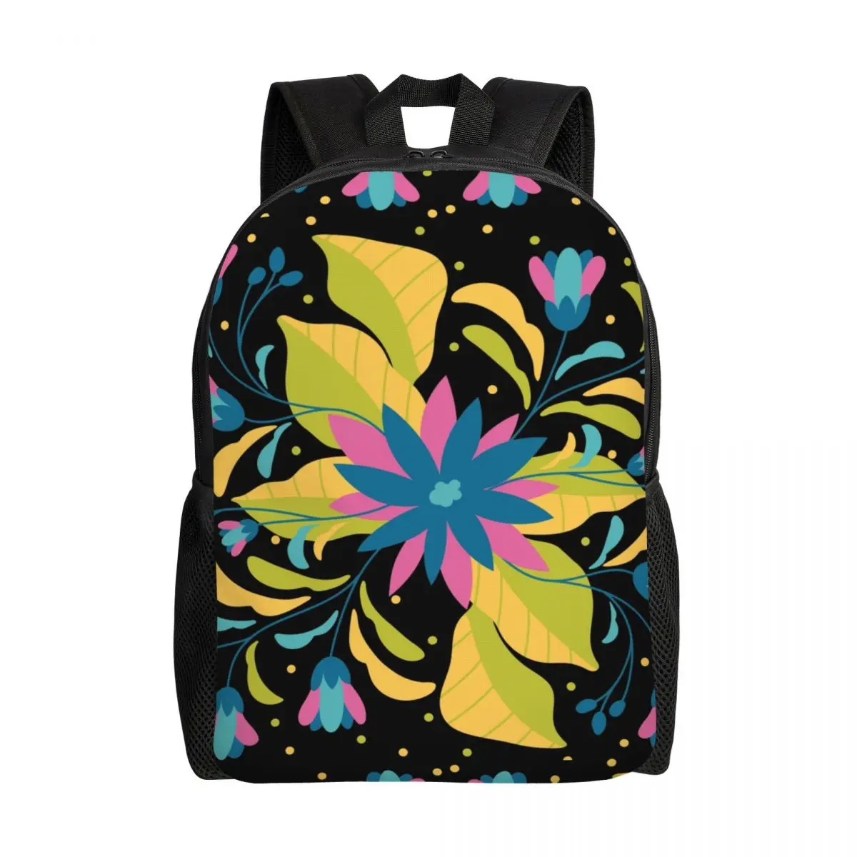Custom 3D Printing Vibrant Otomi Textile Travel Backpack School Computer Bookbag Traditional Mexican Flowers Daypack Bags
Custom 3D Printing Vibrant Otomi Textile Travel Backpack School Computer Bookbag Traditional Mexican Flowers Daypack Bags