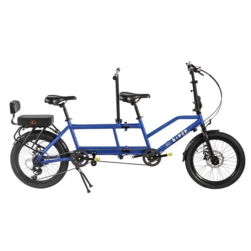 

K+POP double bicycle mother child folding scenic spot three people sit two people ride twintravel bicycle lover bike