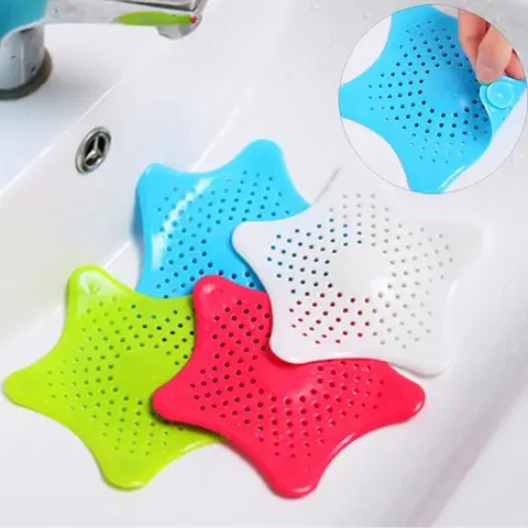 

Kitchen Utensils Tools Silicone Sink Drain Bathtub Hair Filter Creative Star Sewer Outfall Strainer Filter Kitchen Accessories