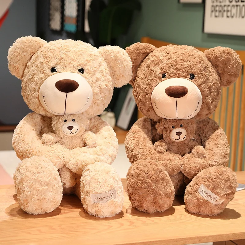 

1PC 50-90CM Mother and Son Bear Plush Doll Lovely Teddy Bear Stuffed Toy Soft Animal Pillow For Children Kids Birthday Gifts