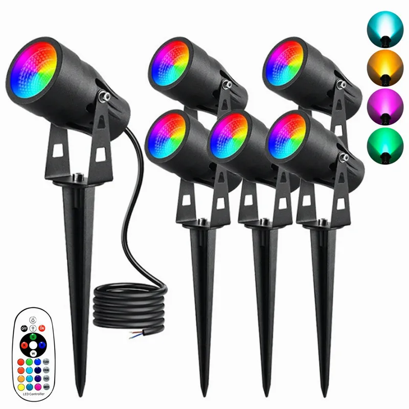 6W Low Voltage Landscape Light RGB LED Landscape Light Remote Control Waterproof 12V Outdoor Spotlight for Path Garden Lawn 6pcs
6W Low Voltage Landscape Light RGB LED Landscape Light Remote Control Waterproof 12V Outdoor Spotlight for Path Garden Lawn 6pcs