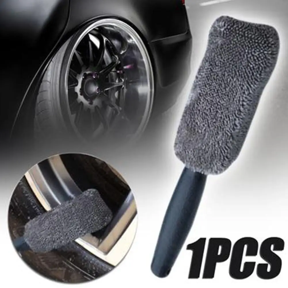 

1PCS Car Cleaning Brush Microfiber Wheel Rim Brush Car Wash Detailing For Car Trunk Motorcycle Auto Detailing Portable Brus U1I3