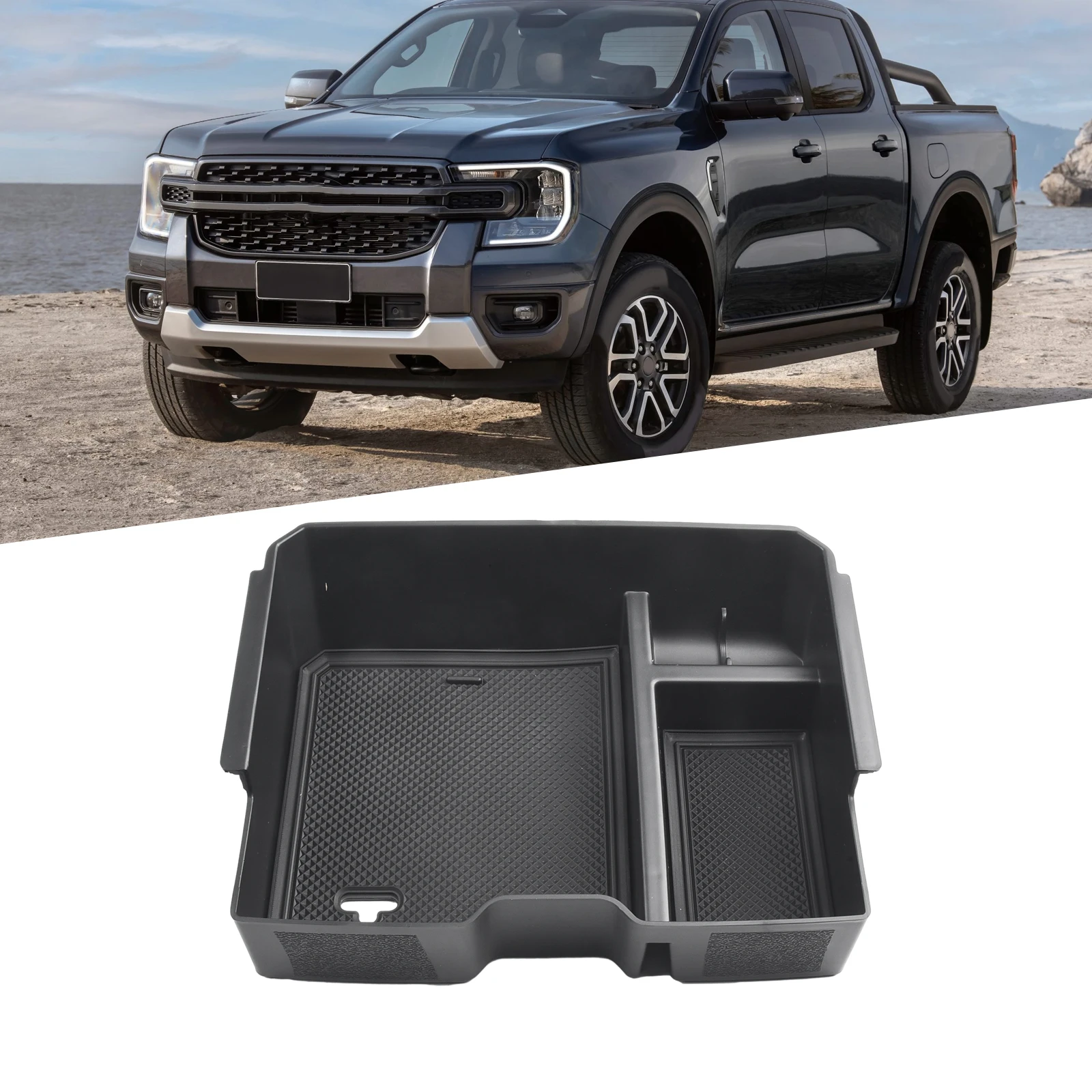 Ящик для хранения для Ford For-Ranger 2023, подлокотник, центральная консоль, органайзер из АБС-пластика, черный лоток, композиция, аксессуары
Ящик для хранения для Ford For-Ranger 2023, подлокотник, центральная консоль, органайзер из АБС-пластика, черный лоток, композиция, аксессуары