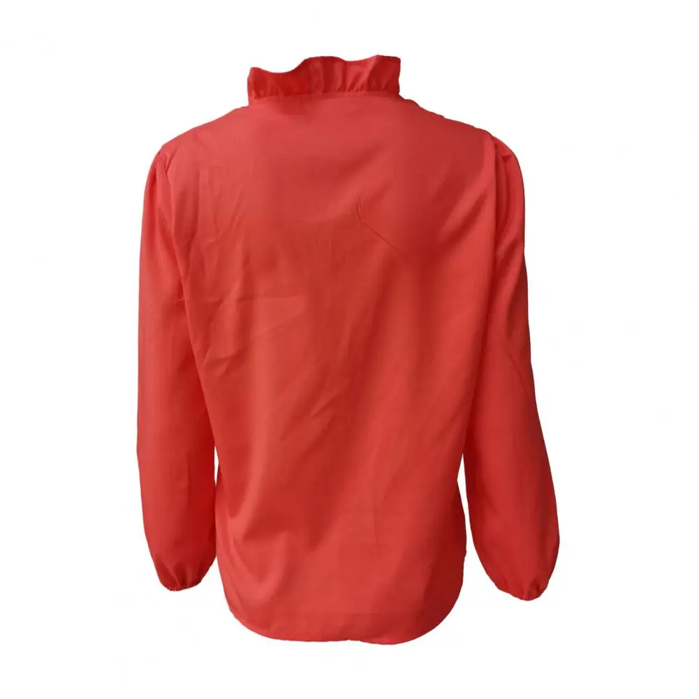Lantern Long Sleeve Shirt Elegant V-neck Lantern Sleeve Shirt Tops for Women Ruffle Trim Pullover Tops Solid Color for Spring
Lantern Long Sleeve Shirt Elegant V-neck Lantern Sleeve Shirt Tops for Women Ruffle Trim Pullover Tops Solid Color for Spring