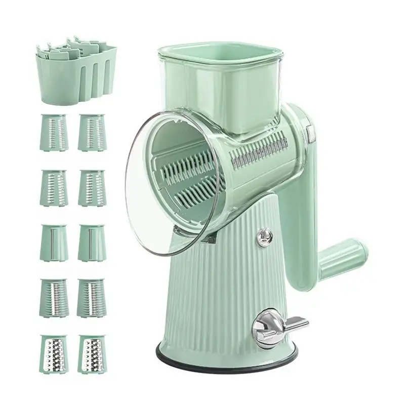 5 In 1 Rotary Cheese Grater With Handle Manual Vegetable Graters Shredder Slicer Nuts Grinder With Strong Suction Base
5 In 1 Rotary Cheese Grater With Handle Manual Vegetable Graters Shredder Slicer Nuts Grinder With Strong Suction Base