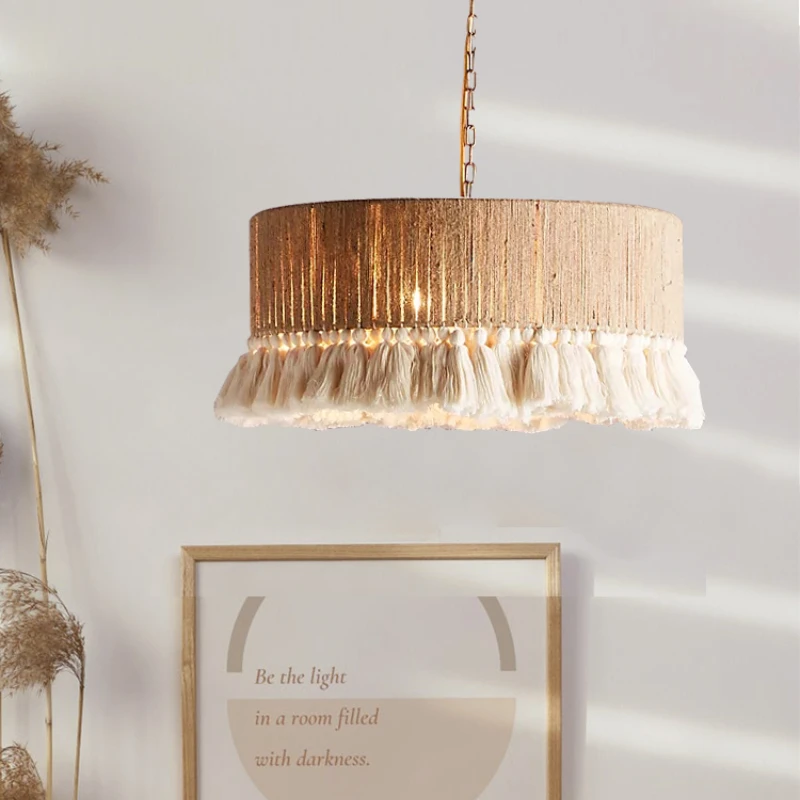 Vintage Hemp Rope Tassel Pendant Lamp Bohemian Creative Bedroom Hanging Lights Hand Woven Restaurant Light Fixture Home Decor
Vintage Hemp Rope Tassel Pendant Lamp Bohemian Creative Bedroom Hanging Lights Hand Woven Restaurant Light Fixture Home Decor