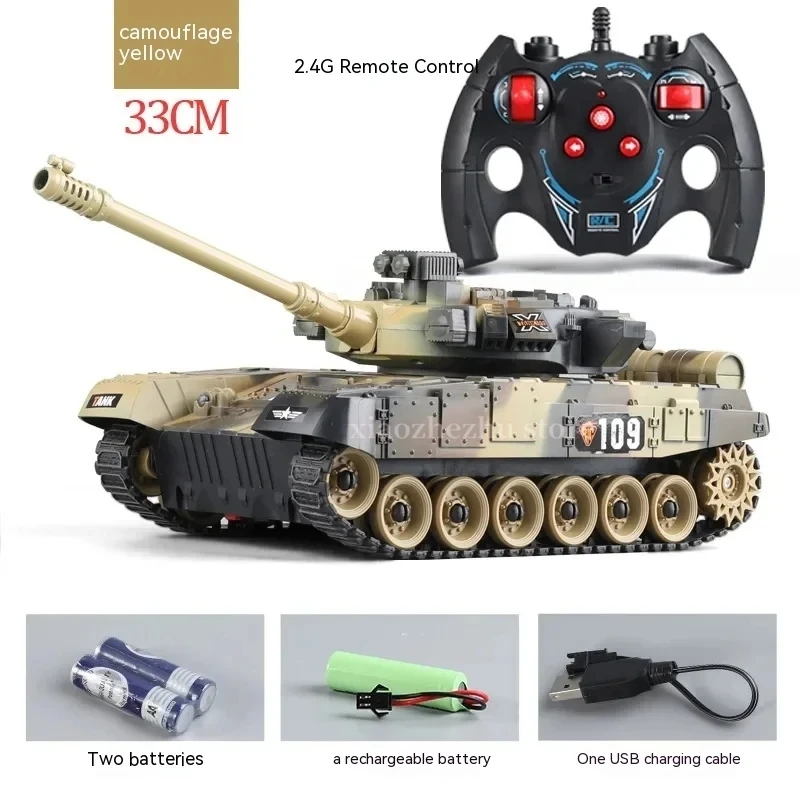 

Large Remote-controlled Tank Off-road Tracked Children's Charging Off-road Armored Vehicle Multifunctional Simulation Model Boy