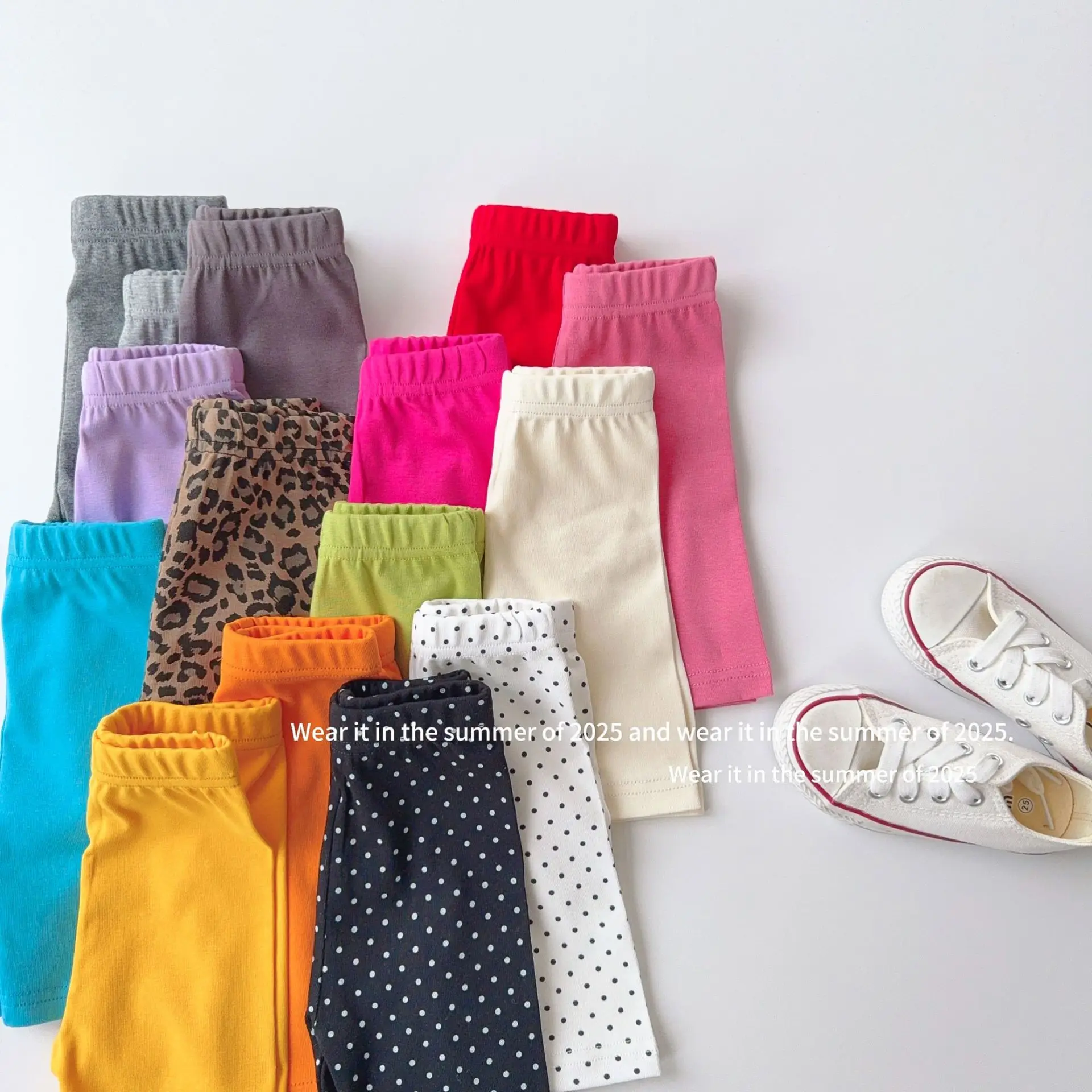 2025 Summer New Girls Shorts Yoga Pants Solid Casual Children Leggings Baby Girls Colorful Safety Pants Kids Anti Slip Shorts 12 S5fd9f2caefc04c93a3599aa82f01829fD