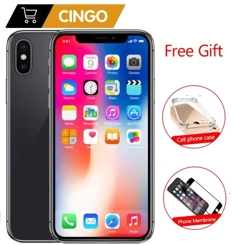 

Original iPhone X 3GB RAM 64GB 256GB ROM 5.8" iOS Hexa core 12.0MP Unlocked LTE Mobile Phone iphonex iphone x