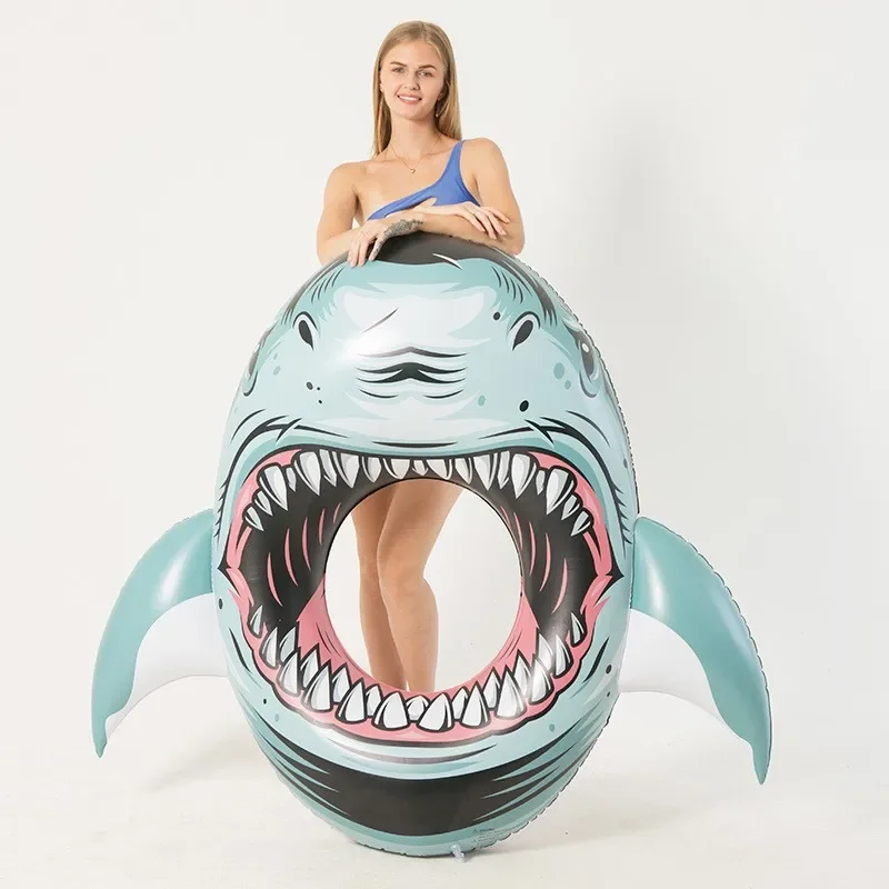 

Уличные надувные игрушки акула, утолщенный ПВХ плавающий плавательный круг, Летний Пляжный креативный воздушный матрас, кровать, надувной бассейн, игрушки