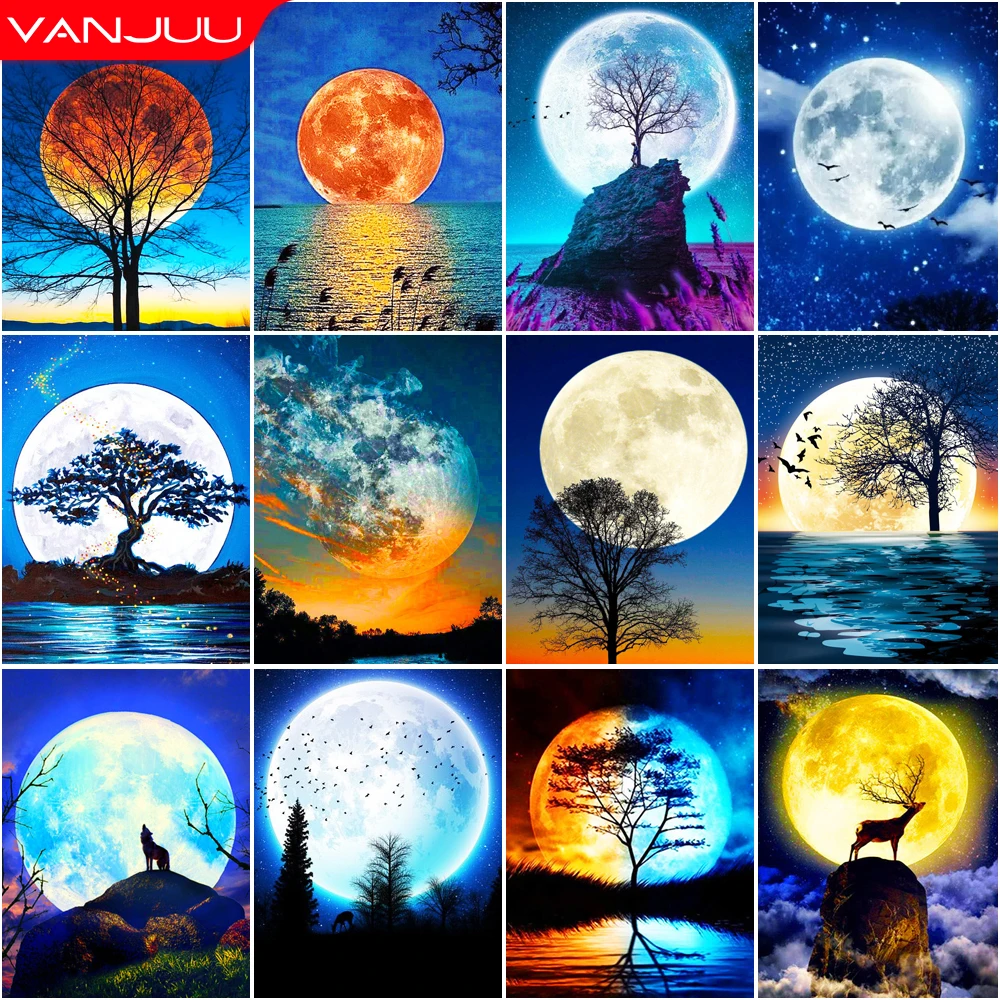 Landscape 5D Diamond Painting Bright Moon DIY Diamond Painting Art Mosaic Full Drill Diamond Embroidery Painting Home Decor
Landscape 5D Diamond Painting Bright Moon DIY Diamond Painting Art Mosaic Full Drill Diamond Embroidery Painting Home Decor