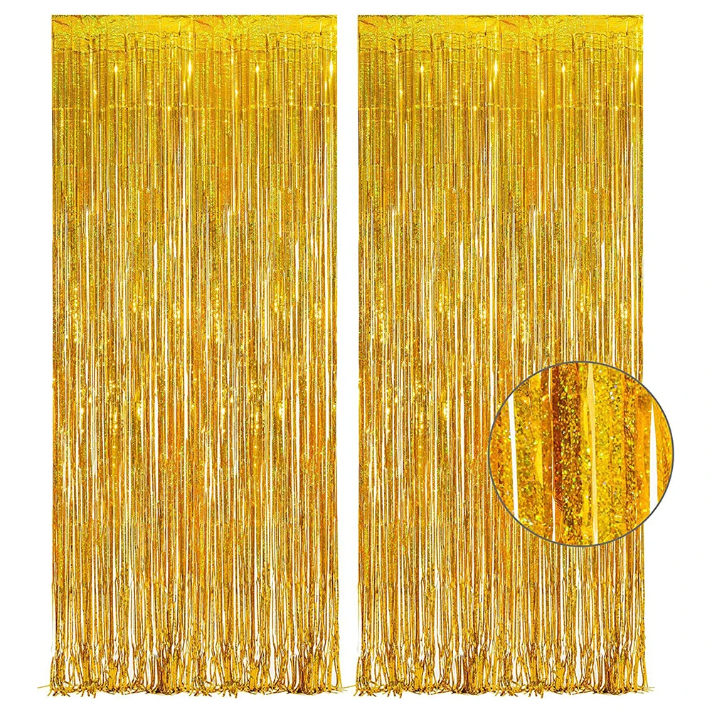 2PCS Party Backdrop Curtains Glitter Foil Tassel Curtains Party Background Birthday Props Celebration Party Decorations
2PCS Party Backdrop Curtains Glitter Foil Tassel Curtains Party Background Birthday Props Celebration Party Decorations