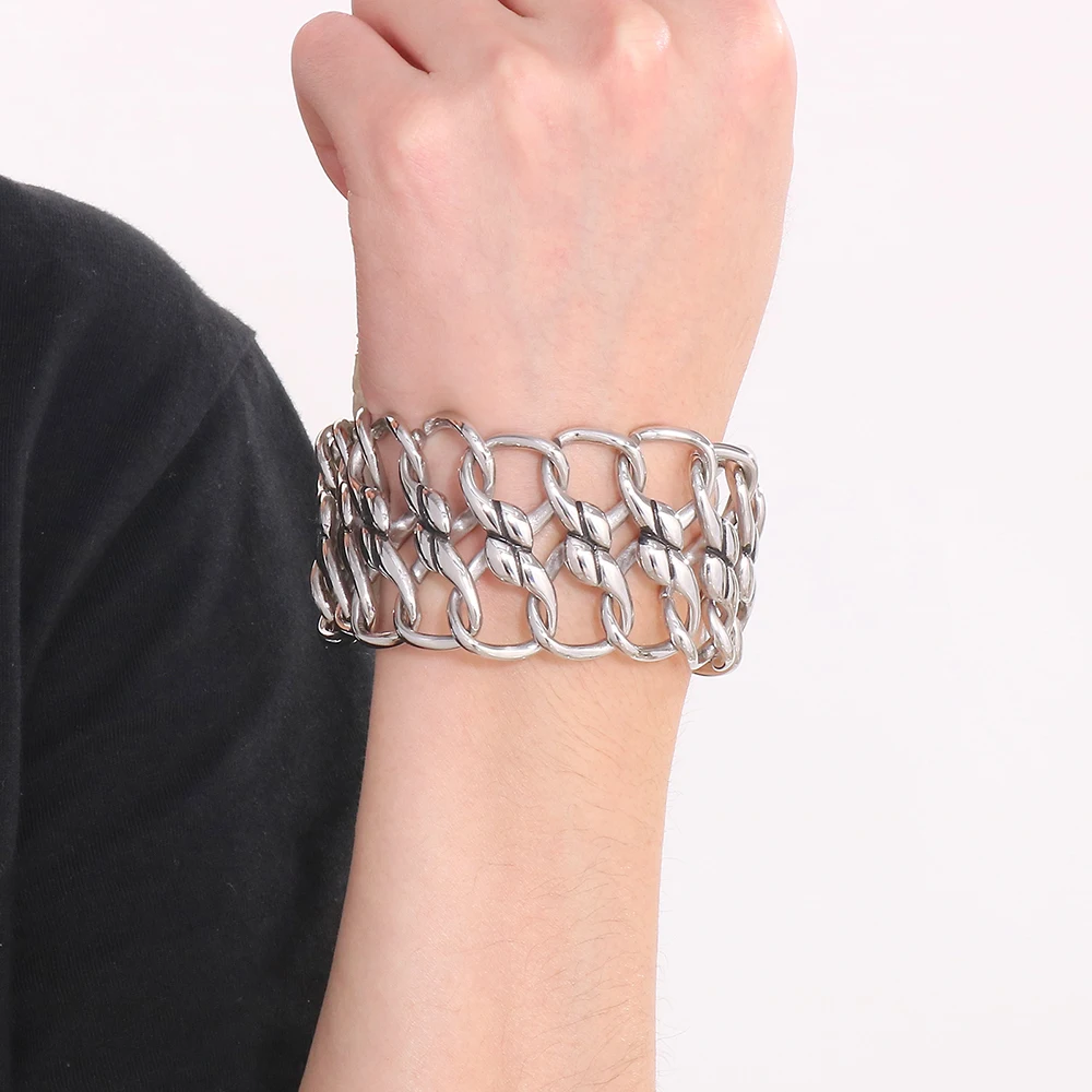 Big Size Design High Quality Stainless Steel Link & Chain Men's Bracelets Vintage Fashion Domineering Creative Jewelry Wholesale
Big Size Design High Quality Stainless Steel Link & Chain Men's Bracelets Vintage Fashion Domineering Creative Jewelry Wholesale