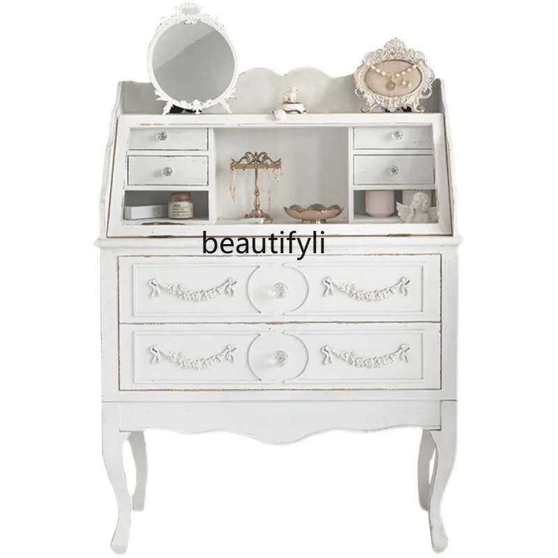 zq French Entry Lux Bucket Chest of Drawer Jewelry Cabinet White European Style Glass Flip Bedroom Girl Dresser
zq French Entry Lux Bucket Chest of Drawer Jewelry Cabinet White European Style Glass Flip Bedroom Girl Dresser