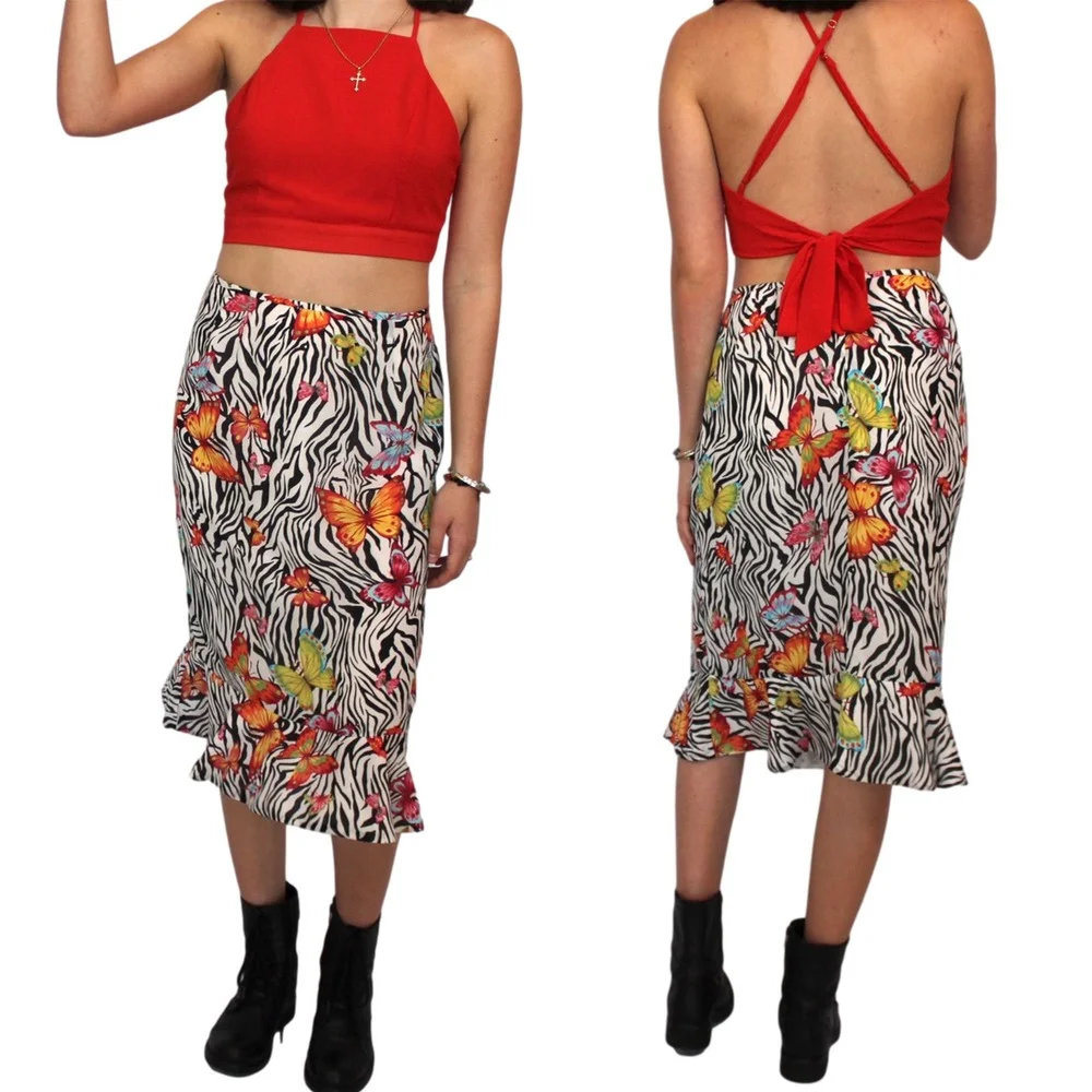 2022 Women Zebra and Butter-fly Print Midi Skirt Straight-Fit Elastic Waist Split Mermaid Skirts Ladies Streetwear
2022 Women Zebra and Butter-fly Print Midi Skirt Straight-Fit Elastic Waist Split Mermaid Skirts Ladies Streetwear