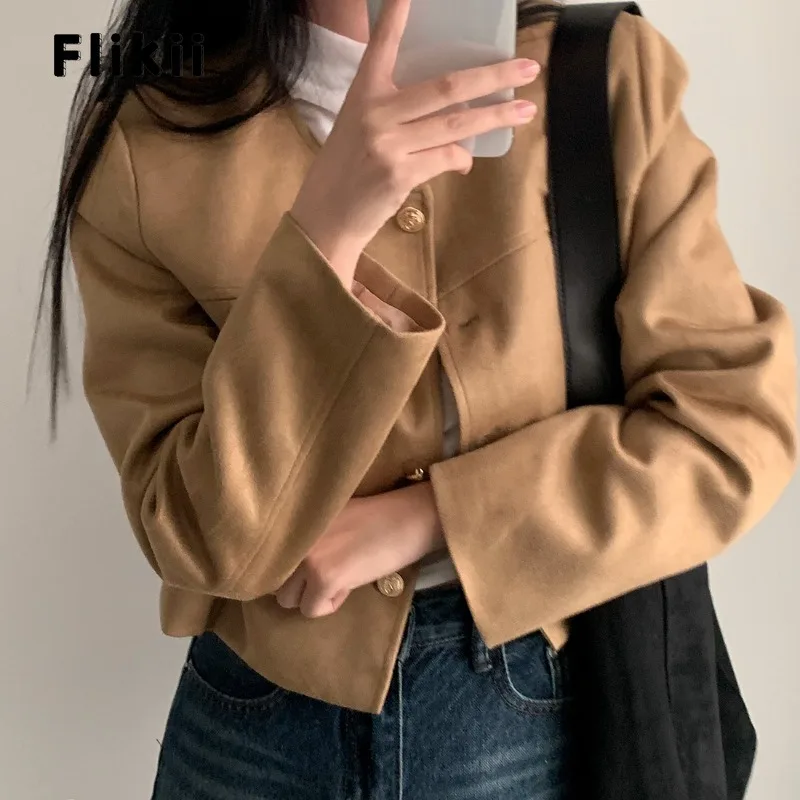 Casual Fashion Slim Fit Elegant Coat 2023 Autumn Luxury Style Single Breasted Round Neck Jacket For Women Winter Outerwear
Casual Fashion Slim Fit Elegant Coat 2023 Autumn Luxury Style Single Breasted Round Neck Jacket For Women Winter Outerwear