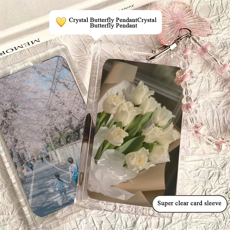 Butterfly Photocard Holder 3 Inch Idol Photo Protector Case With Keychain Photos Sleeves Student Bus ID Bank Card Holder
Butterfly Photocard Holder 3 Inch Idol Photo Protector Case With Keychain Photos Sleeves Student Bus ID Bank Card Holder