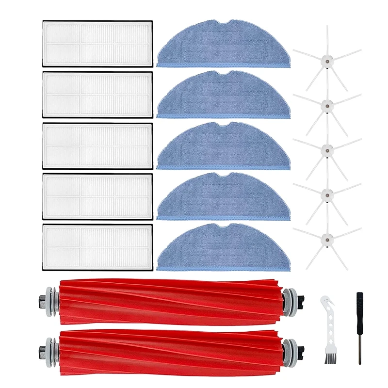 Сменные детали для пылесоса Xiaomi Roborock S7 T7S T7S Plus, основная и боковая щетки, НЕРА-фильтр, насадка на швабру, 19 шт. 
Сменные детали для пылесоса Xiaomi Roborock S7 T7S T7S Plus, основная и боковая щетки, НЕРА-фильтр, насадка на швабру, 19 шт.