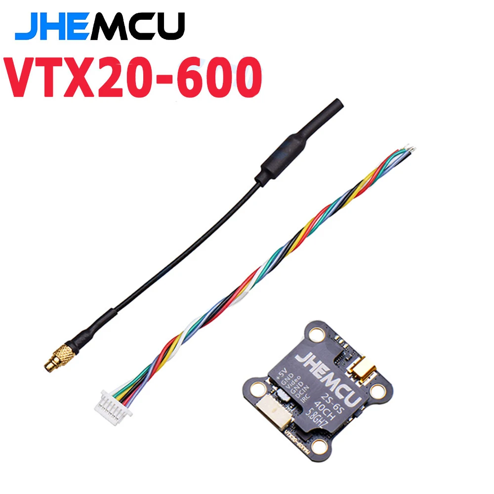 JHEMCU VTX20-600 5,8G 40CH PitMode 5V/1A 25mW 100mW 200mW 400mW 600mW регулируемый VTX 7-26V 20x20mm для RC FPV гоночного дрона
JHEMCU VTX20-600 5,8G 40CH PitMode 5V/1A 25mW 100mW 200mW 400mW 600mW регулируемый VTX 7-26V 20x20mm для RC FPV гоночного дрона