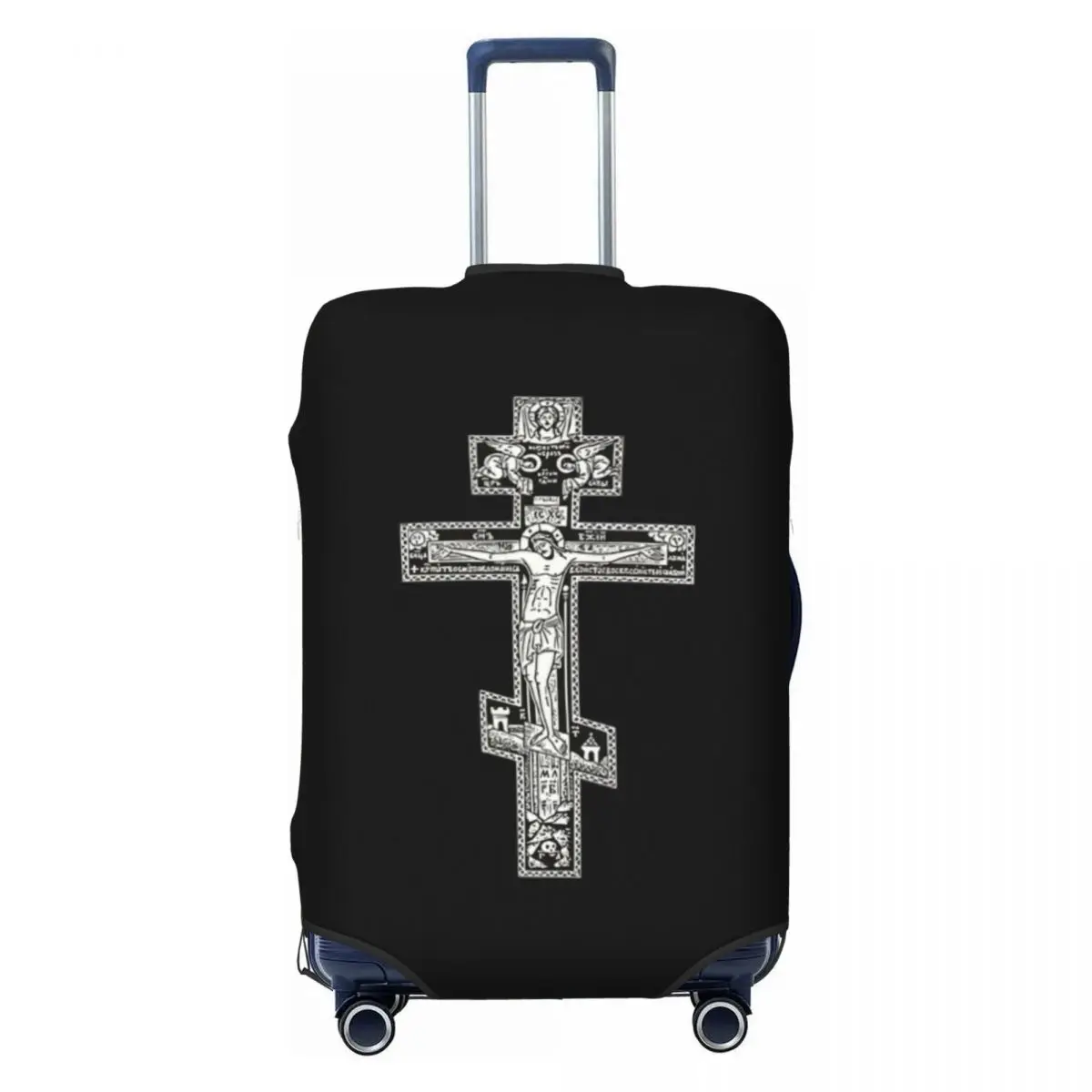 

Чемодан для багажа с крестом под заказ, Модный чехол для путешествий с христианскими иисусами и религиозными мотивами, 18-32 дюйма