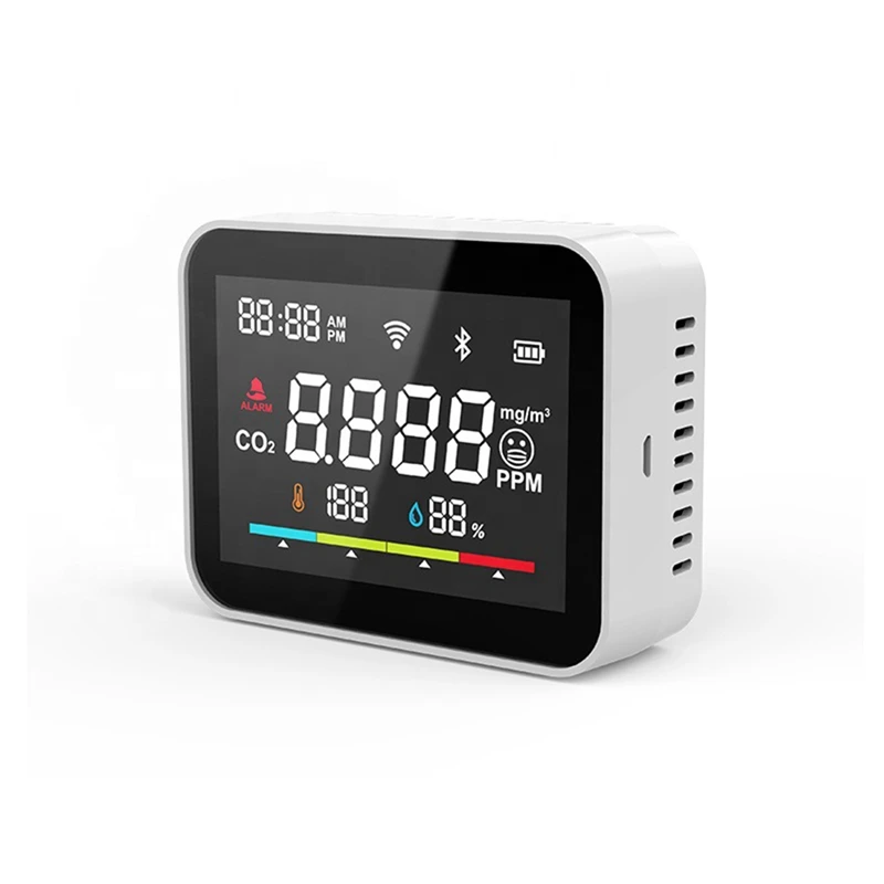 Tuya Wall Mounted Carbon Dioxide Detector Air Humiture Sensor Monitor Indoor Agricultural Greenhouse
Tuya Wall Mounted Carbon Dioxide Detector Air Humiture Sensor Monitor Indoor Agricultural Greenhouse