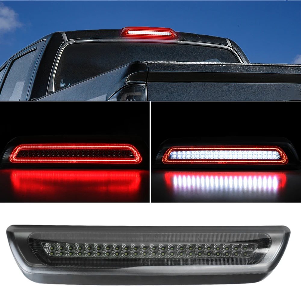 

LED Third Brake Lights High Mount Tail Stop Light for 2007-2021 Toyota Tundra XK50 Red Strobe 3rd Brake Light Rear Cargo Lights