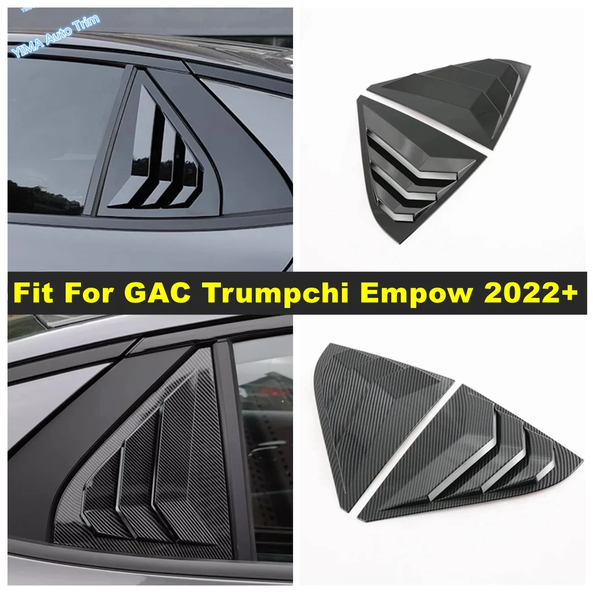 For GAC Trumpchi Empow 2022 - 2024 Exterior Accessories Rear Window Blinds Side Louvers Vent Rear Window Louvers Cover Trim 2PCS
For GAC Trumpchi Empow 2022 - 2024 Exterior Accessories Rear Window Blinds Side Louvers Vent Rear Window Louvers Cover Trim 2PCS