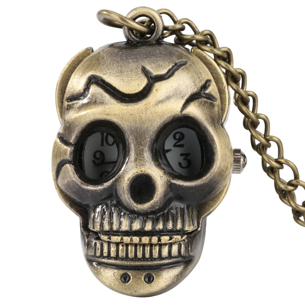 Skull Case Design Pocket Watch Bronze Quartz Pendant Clocks Arabic Numerals Round Dial Pocket Watches Necklace Unisex Fine Chain
Skull Case Design Pocket Watch Bronze Quartz Pendant Clocks Arabic Numerals Round Dial Pocket Watches Necklace Unisex Fine Chain