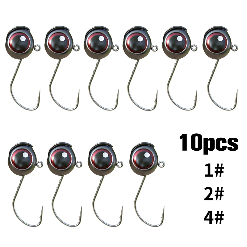 10Pcs Big Eyes Jig Head Fishing Hooks 2.5g 3g 5g 3D Eyes Jigging Bait Hook Fish Head Fishhook Ice Fishing Hayabusa Hook
10Pcs Big Eyes Jig Head Fishing Hooks 2.5g 3g 5g 3D Eyes Jigging Bait Hook Fish Head Fishhook Ice Fishing Hayabusa Hook