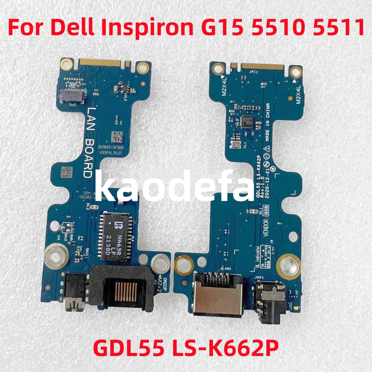 GDL55 LS-K662P For Dell Inspiron G15 5510 5511 Laptop IO Small Board Audio Board 100% Test OK
GDL55 LS-K662P For Dell Inspiron G15 5510 5511 Laptop IO Small Board Audio Board 100% Test OK