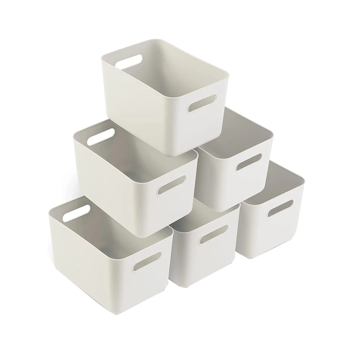 Plastic Storage Boxes - Set of 6 Plastic Baskets for Bathroom Storage, Kitchen Storage and Office Storage (6 Pack)
Plastic Storage Boxes - Set of 6 Plastic Baskets for Bathroom Storage, Kitchen Storage and Office Storage (6 Pack)