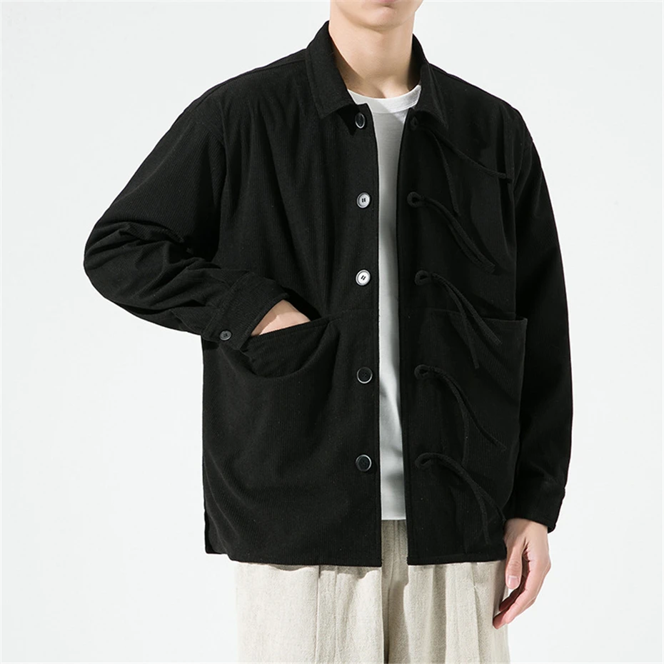 Harajuku Jacket Men Spring Autumn Loose Jacket Coats Male Solid Color Cargo Jackets Big Pocket Design
Harajuku Jacket Men Spring Autumn Loose Jacket Coats Male Solid Color Cargo Jackets Big Pocket Design