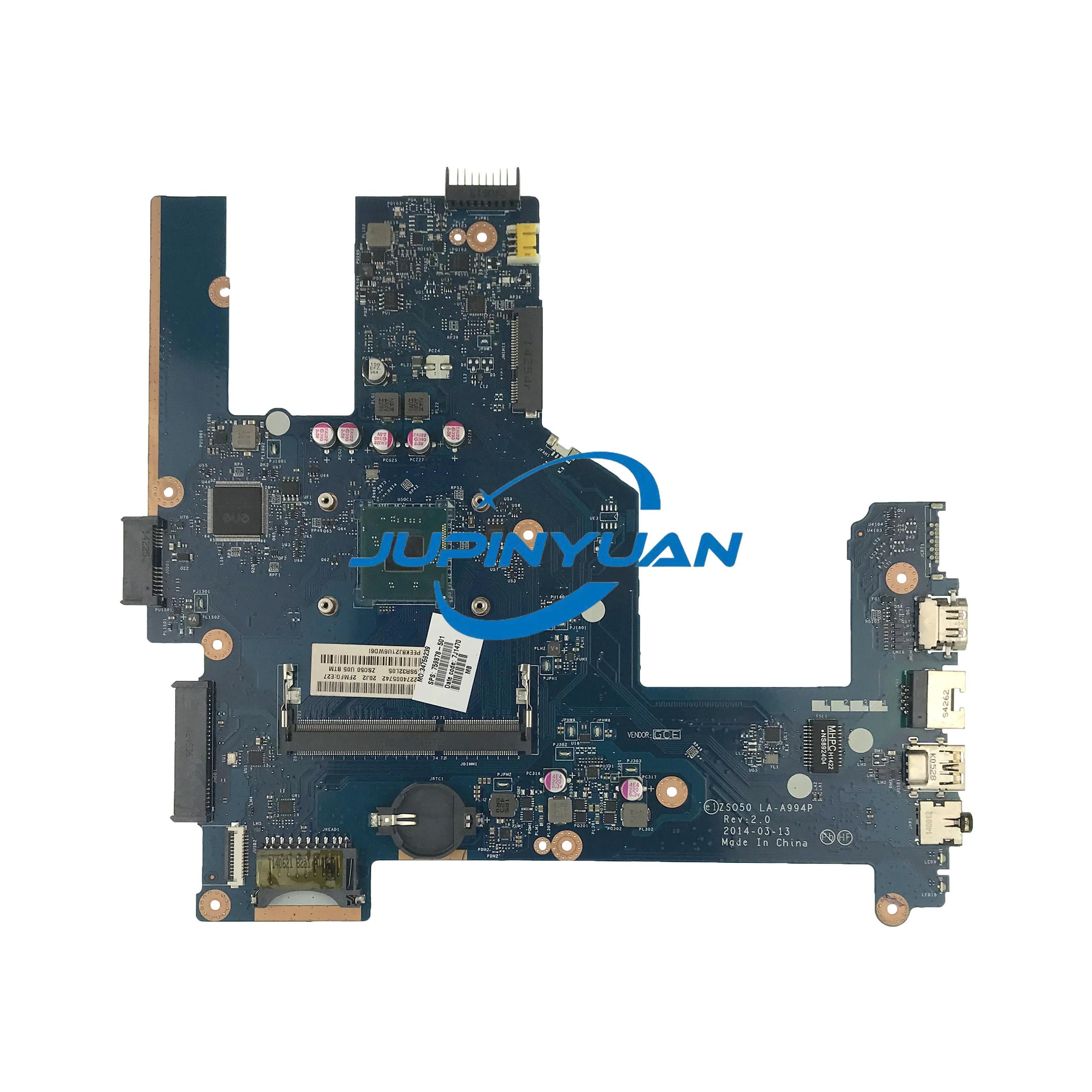 Материнская плата для ноутбука HP Pavilion 15-R 250 G3, системная плата ZSO50 LA-A994P 759878-001 759878-601 100%, полностью протестирована
Материнская плата для ноутбука HP Pavilion 15-R 250 G3, системная плата ZSO50 LA-A994P 759878-001 759878-601 100%, полностью протестирована