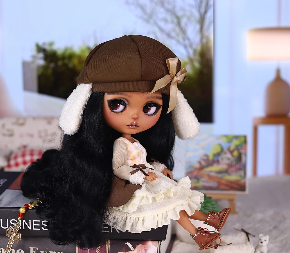 Destiny – Premium Custom Neo Blythe Doll with Black Hair, Dark Skin & Matte Cute Face 6 Destiny – Premium Custom Neo Blythe Doll with Black Hair, Dark Skin & Matte Cute Face 6