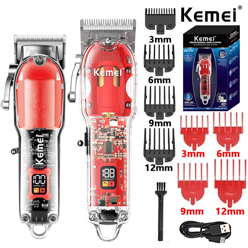 Профессиональная Беспроводная Машинка для стрижки волос Kemei KM-1761 для мужчин, литиевая машинка для стрижки бороды, аккумуляторная 
Профессиональная Беспроводная Машинка для стрижки волос Kemei KM-1761 для мужчин, литиевая машинка для стрижки бороды, аккумуляторная