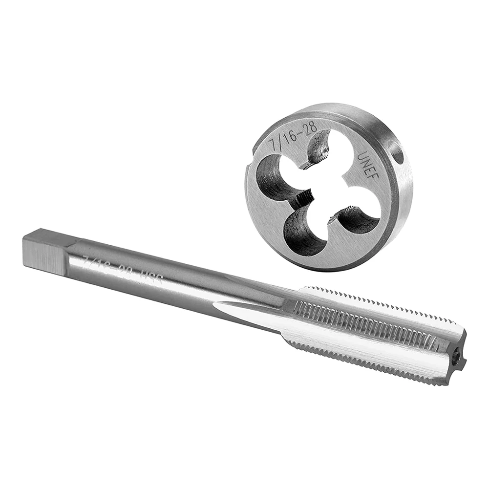 2Pcs Tap And Die 7/16''-28 UNEF Right Hand Machine Thread Straight Flute Cutter For Metaworking Repairing Manual Tools Parts
2Pcs Tap And Die 7/16''-28 UNEF Right Hand Machine Thread Straight Flute Cutter For Metaworking Repairing Manual Tools Parts