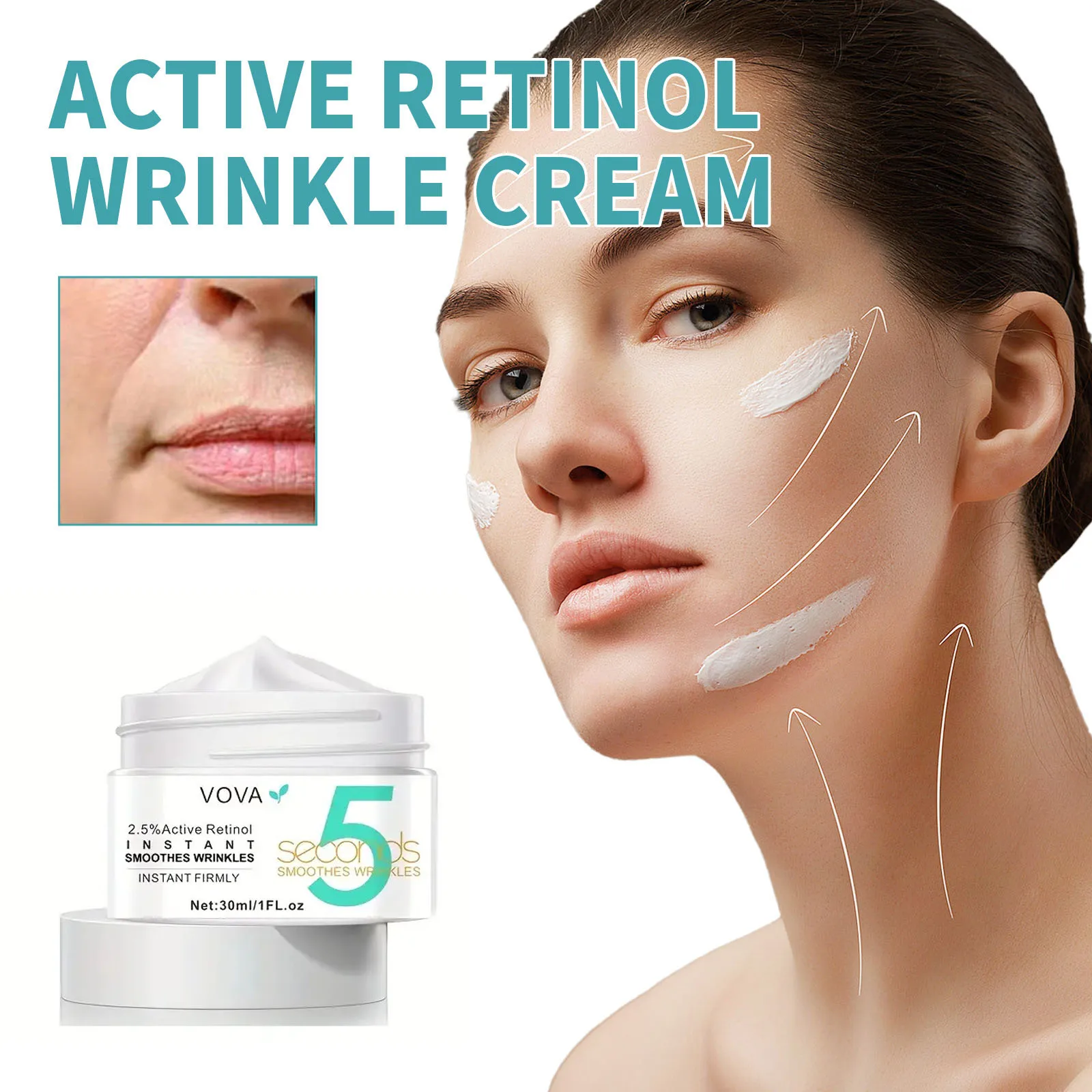 5 Seconds Wrinkle Remover Cream Instant Anti-Aging Face Cream Tightening Firming Fade Fine Line Moisturizing Nourish Skin Care
5 Seconds Wrinkle Remover Cream Instant Anti-Aging Face Cream Tightening Firming Fade Fine Line Moisturizing Nourish Skin Care