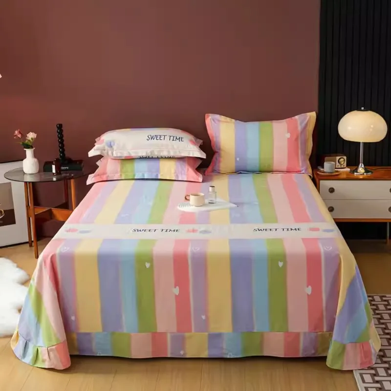 

Pure cotton personalized bed sheet, single piece, all cotton single person 1.2/1.5m double duvet sheet, 1.8m/2.0m bed, multiple