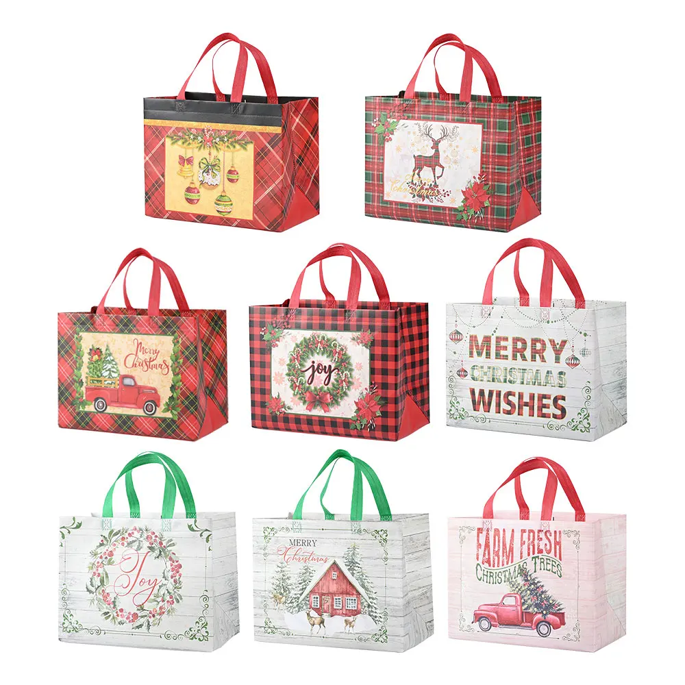 

Christmas Gift Bag Santa Claus Snowman Candy Gift Packaging Bag 2024 Merry Christmas Party Home Decor Navidad Noel 2024 New Year