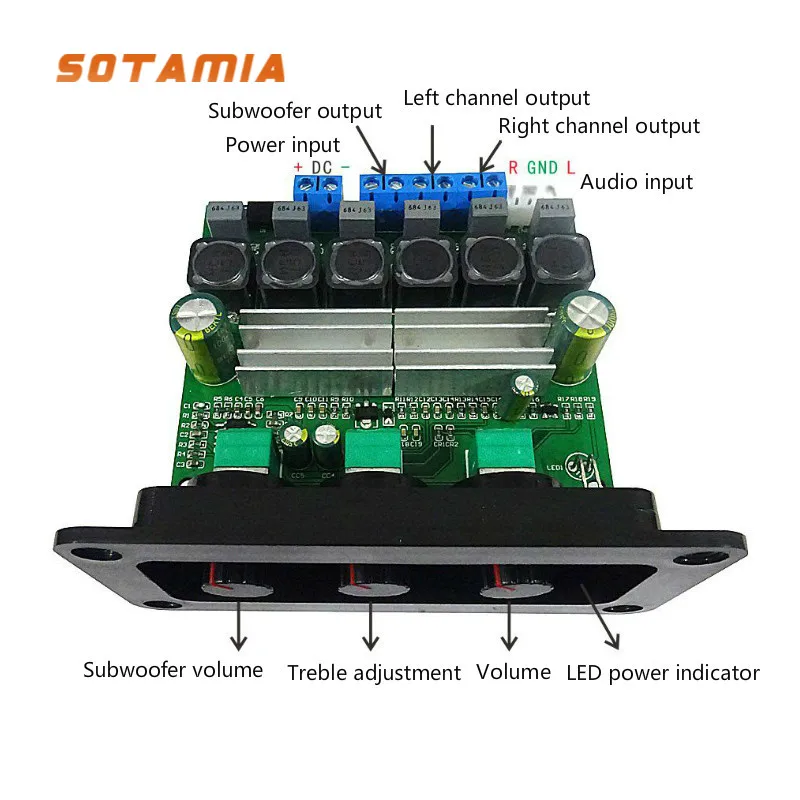 Усилитель сабвуфера SOTAMIA TPA3116, аудиоплата 2x50 Вт + 100 Вт, 2,1 каналов, TPA3116D2, цифровой звуковой усилитель мощности «сделай сам», умный дом
Усилитель сабвуфера SOTAMIA TPA3116, аудиоплата 2x50 Вт + 100 Вт, 2,1 каналов, TPA3116D2, цифровой звуковой усилитель мощности «сделай сам», умный дом
