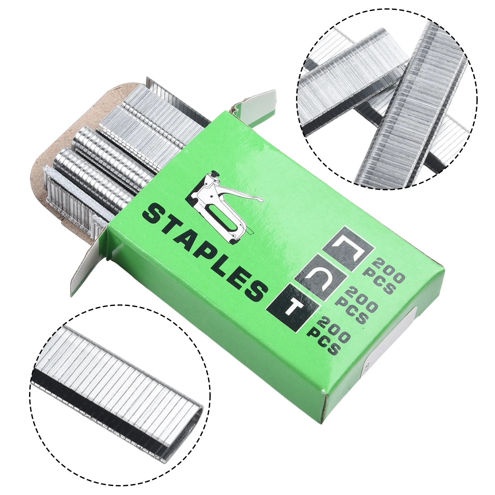 Staple Nails For DIY For Woodworking Silver U/ Door /T Shaped Practical To Use Brand New Excellent Service Life
Staple Nails For DIY For Woodworking Silver U/ Door /T Shaped Practical To Use Brand New Excellent Service Life