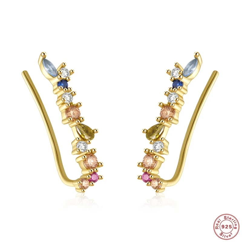 LENNIK 925 Sterling Silver Long Colors Ear Hook Clip on Earrings for Women Zircon Climbing Ear Cuff Earring Fashion Jewelry Gift
LENNIK 925 Sterling Silver Long Colors Ear Hook Clip on Earrings for Women Zircon Climbing Ear Cuff Earring Fashion Jewelry Gift