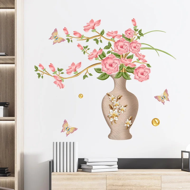 Rose Flowers Vase Wall Stickers Living Room Bedroom Decoration Vinyl Wallpaper Porch Wall Decor Aesthetic Poster PVC Decals
Rose Flowers Vase Wall Stickers Living Room Bedroom Decoration Vinyl Wallpaper Porch Wall Decor Aesthetic Poster PVC Decals