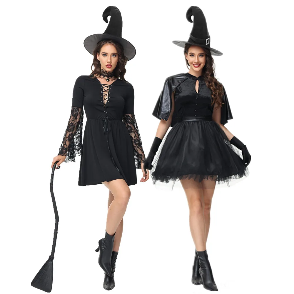 Carnival Halloween Sexy Black Witch Costume For Women Cosplay Fancy Party Dress Suit
Carnival Halloween Sexy Black Witch Costume For Women Cosplay Fancy Party Dress Suit